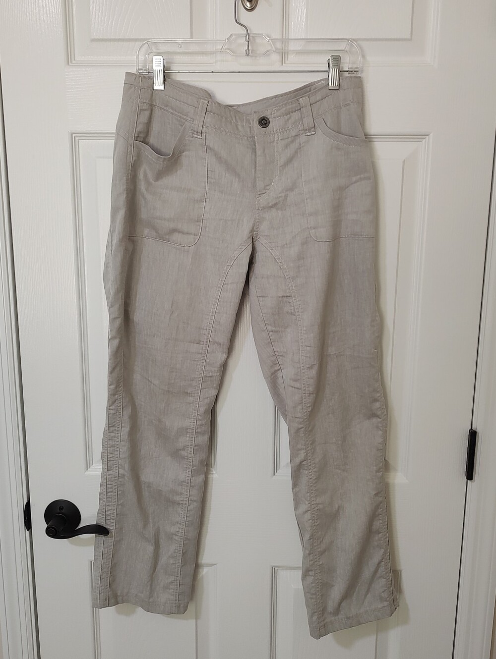 Kuhl Cabo Pant Cotton Linen Birch Grey Gorpcore Size 8 SHORT - Picture 2 of 16
